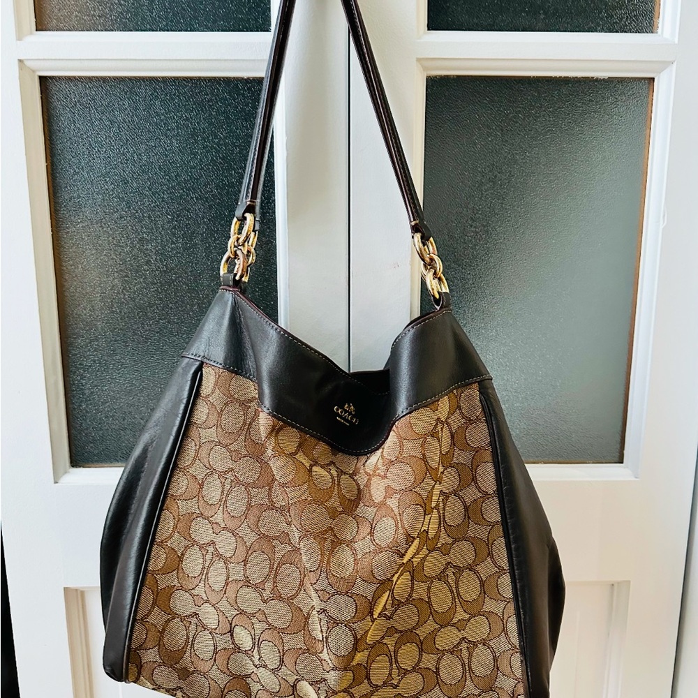 Coach Brown Signature Tote Bag